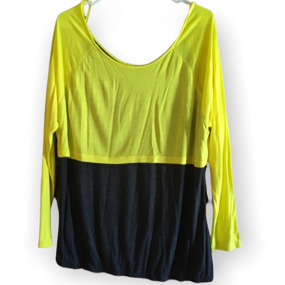 New York & Co. Long Sleeve Layered Faux Crop Top XL